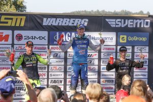 MXSM Varberg 21/9-24 MX2 Fr.v. Filip Bengtsson, Anton Nordström, Eddie Hjortmarker